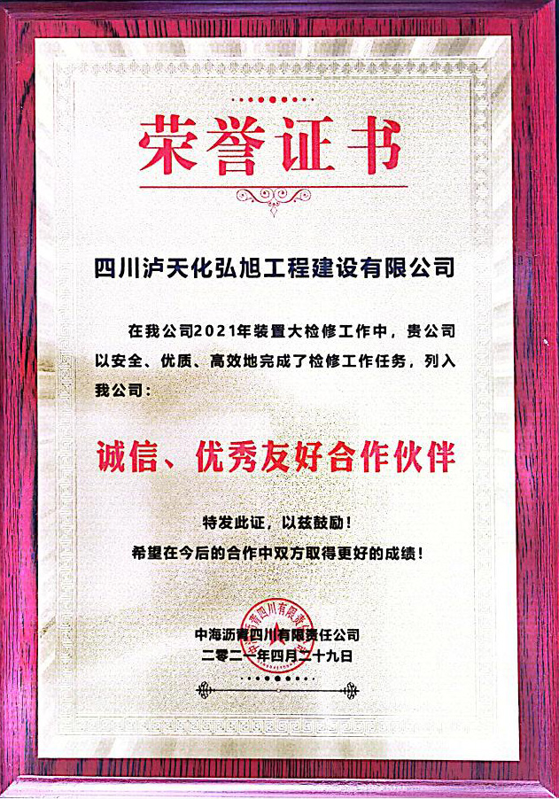 誠信、優(yōu)秀友好合作伙伴(圖1)